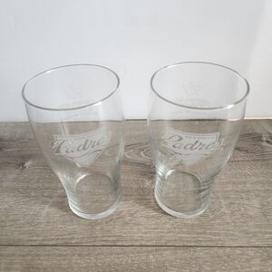 Lot Of 2 San Diego Padres MLB Budweiser Game Time Logo Full Pint Beer Glasses